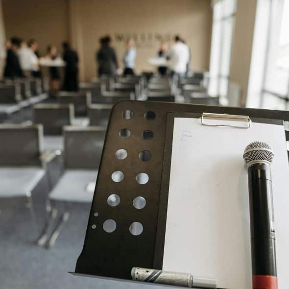 conference speaker microphone setup
